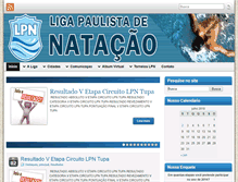 Tablet Screenshot of ligapaulistadenatacao.com.br